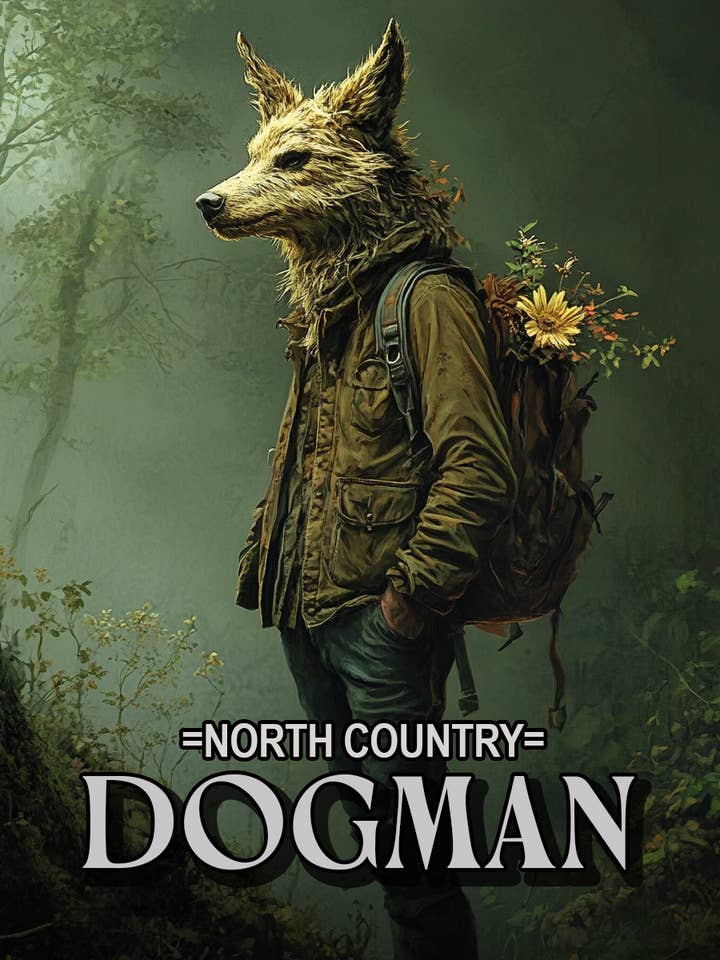 North Country Dogman Backpacking - Cryptids Cryptozoology Wall Art Prints – 8″x10″ Artwork for 11″x14″ Frame for wholesale by Mowbi