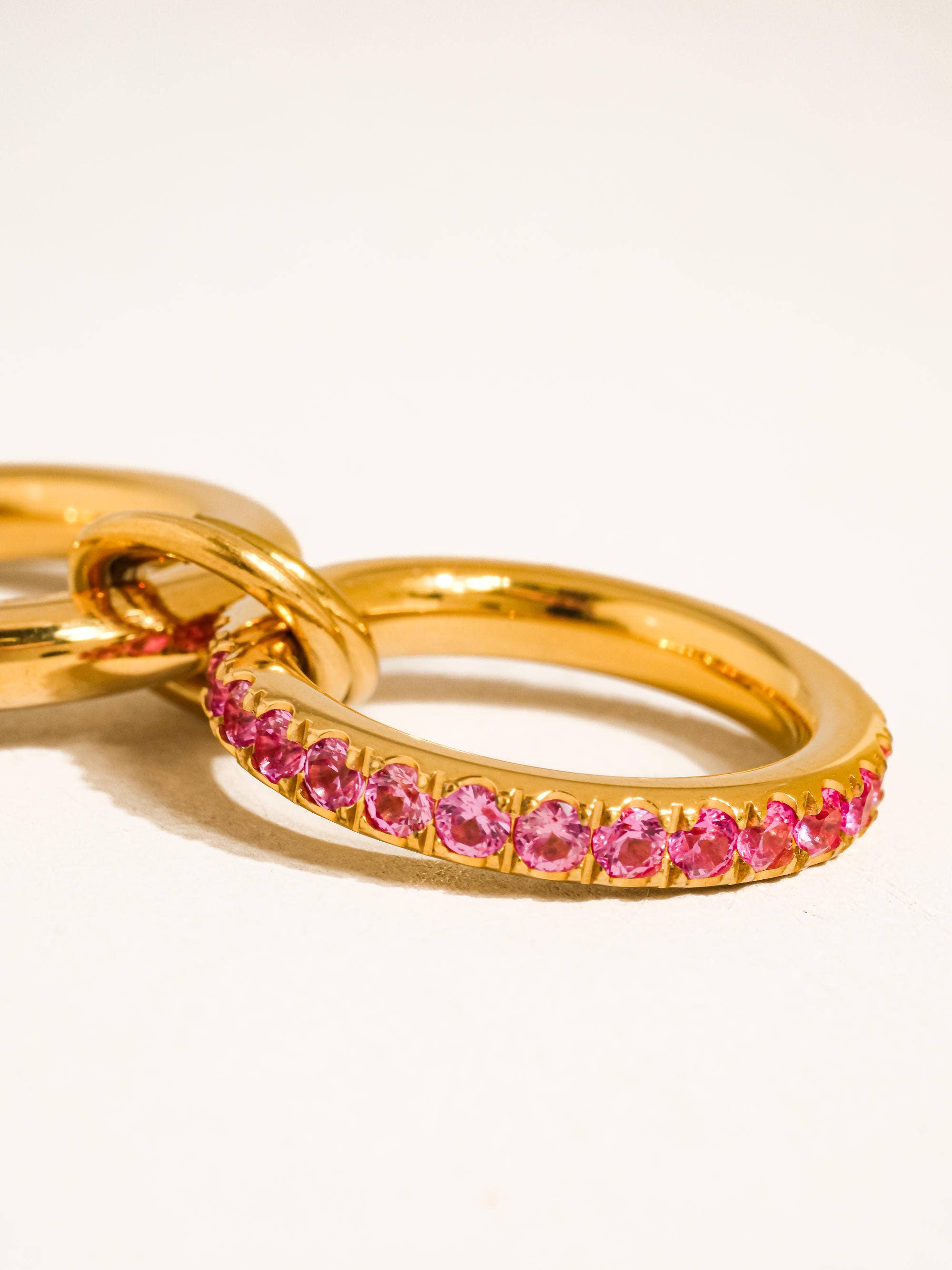 Flânerie by MAIQ - Wholesale Cocktail/Statement Ring - Justine 18K Gold Non-Tarnish CZ Double Hoop Ring4