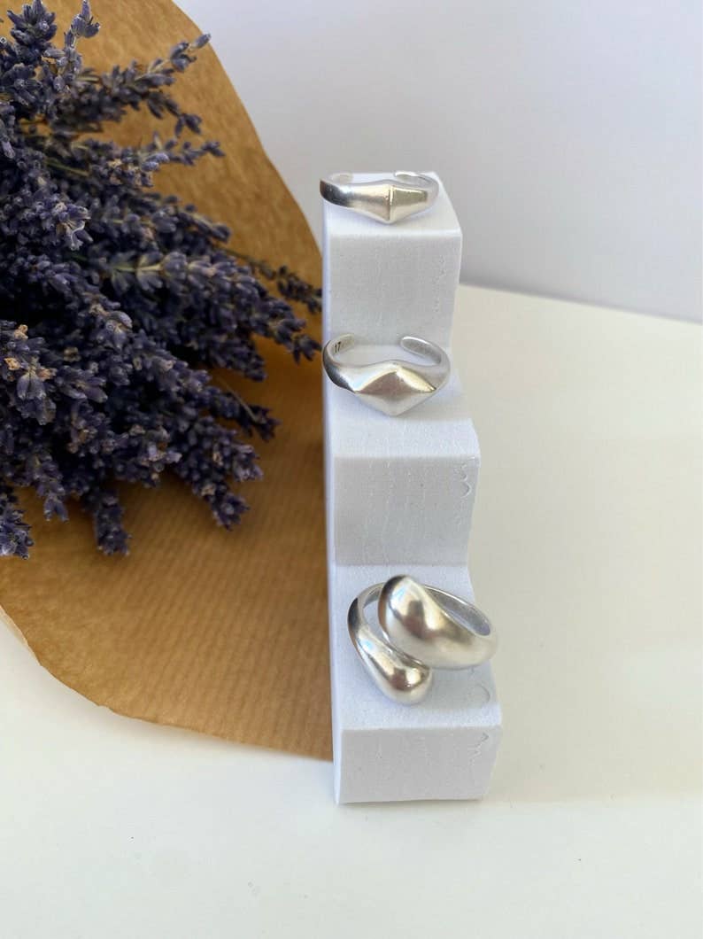 Christina Christi - Wholesale Cocktail/gelegenheidsring - Zilveren ringen dames, brede ringen, verstelbare ringen2