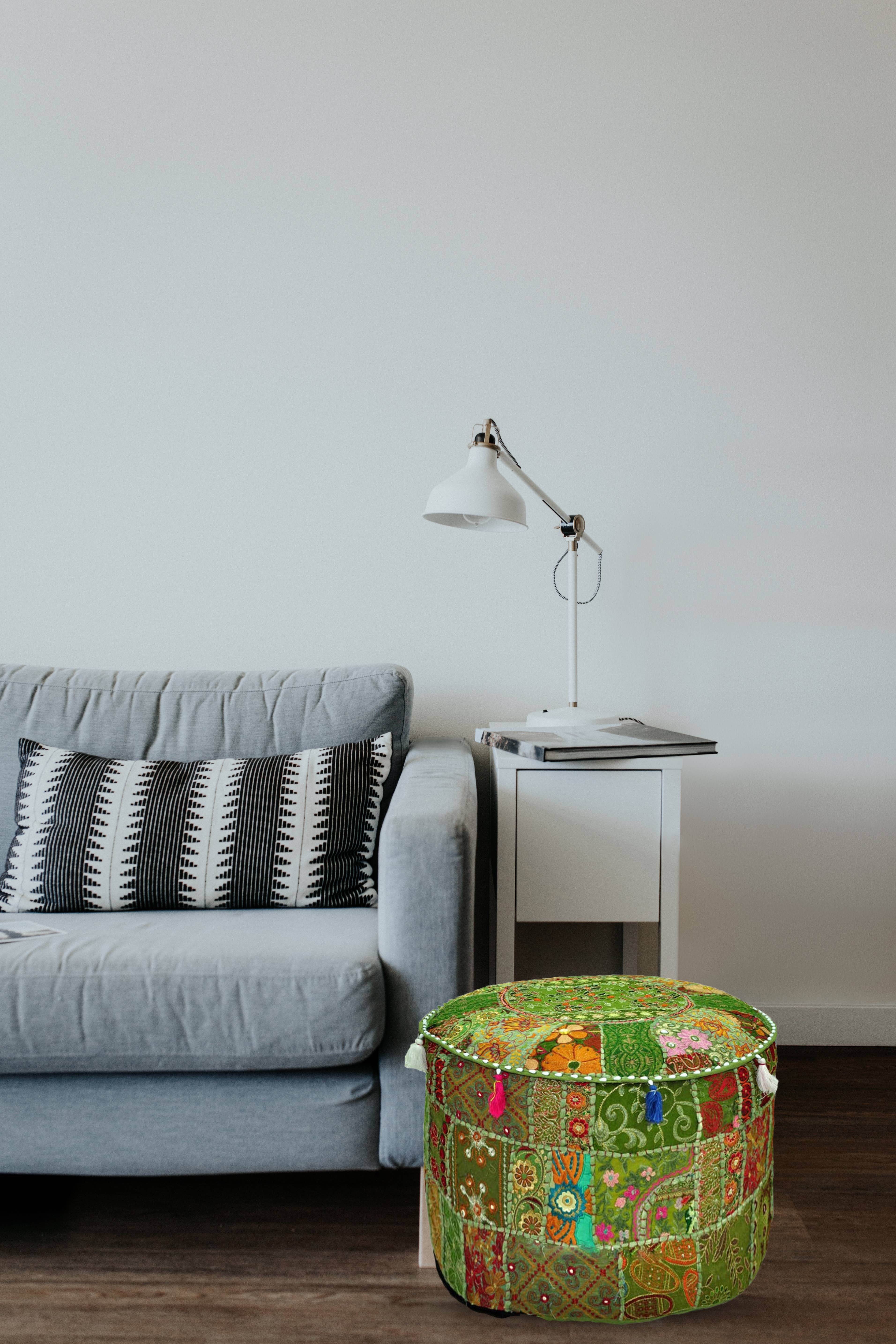 Aakriti Inc. - Wholesale Pouf - Aakriti Gallery Indian Pouf Footstool Ethnic Pouf Cover19