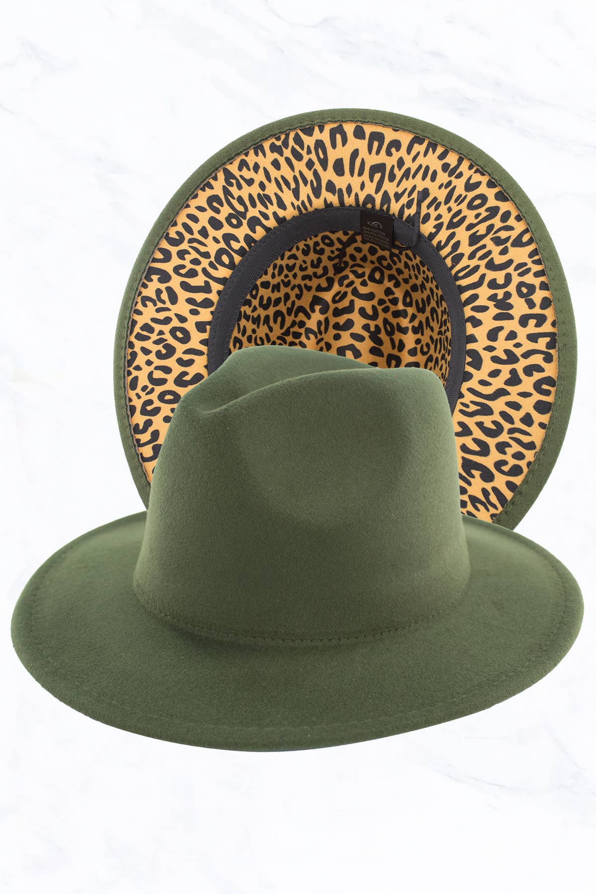 Suzie Q USA - Wholesale Fedora - Women's - Double Sided Color Matching Leopard Jazz Hat8