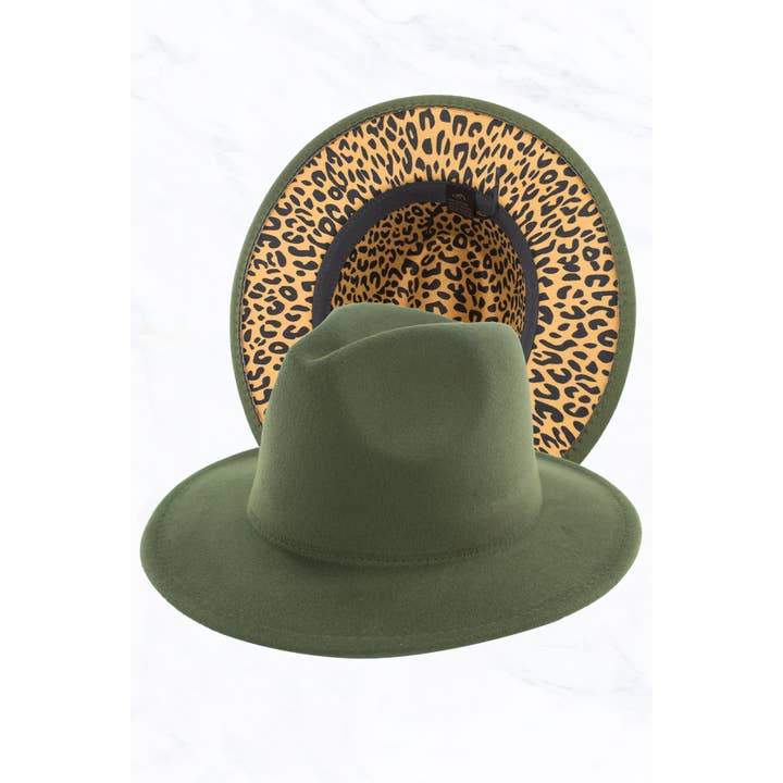 Suzie Q USA - Wholesale Fedora - Women's - Double Sided Color Matching Leopard Jazz Hat8