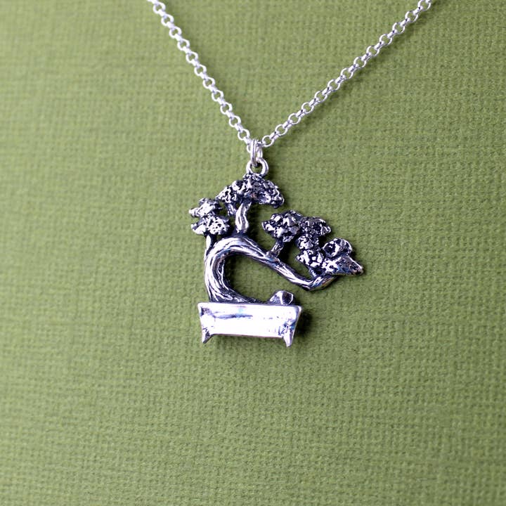 Silver Bramble Jewelry – Großhandel Kette mit Anhänger/Charm – Bonsai-Baum-Halskette aus Sterlingsilber