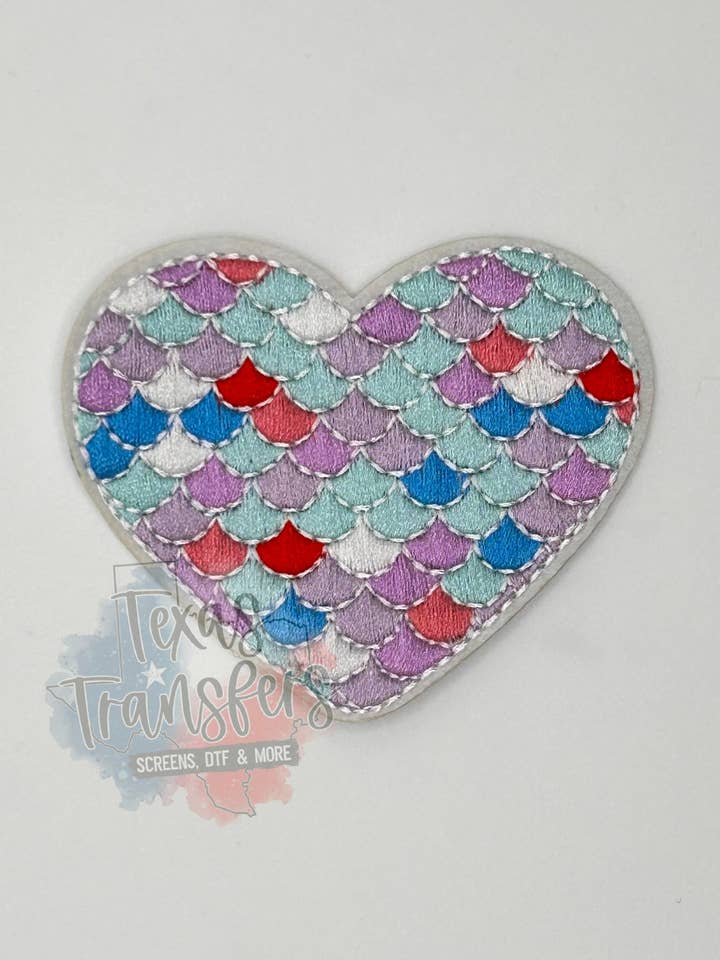 Patch thermocollant Cœur de sirène pour la vente par Texas Transfers