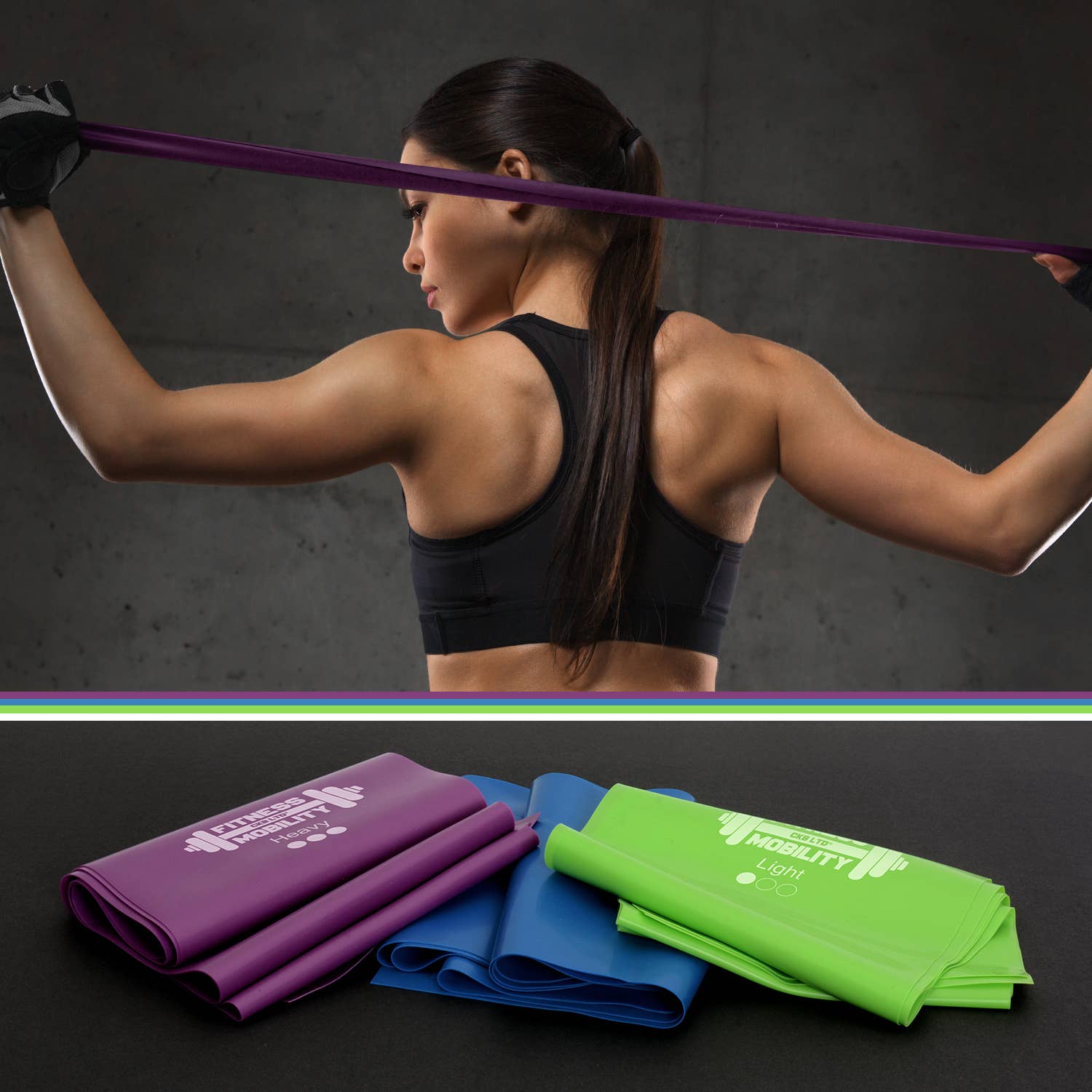 Wholesale Gifts Tomorrow - Wholesale Fitness Equipment - 1.5metre Stretch Resistance Bands Set of 35