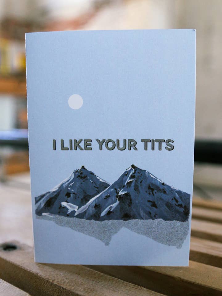 Tarjeta de felicitación «Me gustan tus tetas» para venta al por mayor de Anne Chase Art