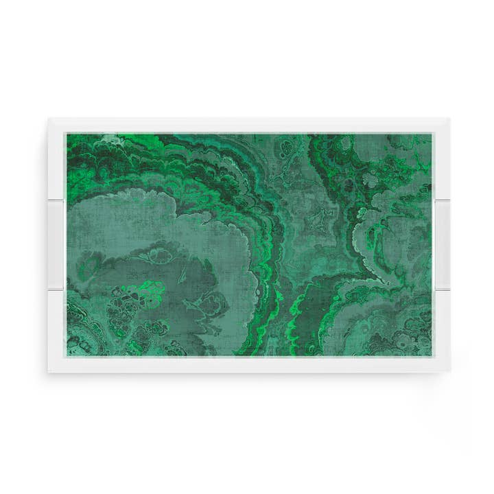 Agate Malachite Acrylic Rectangle Decorative Tray for wholesale by Nicolette Mayer Collection