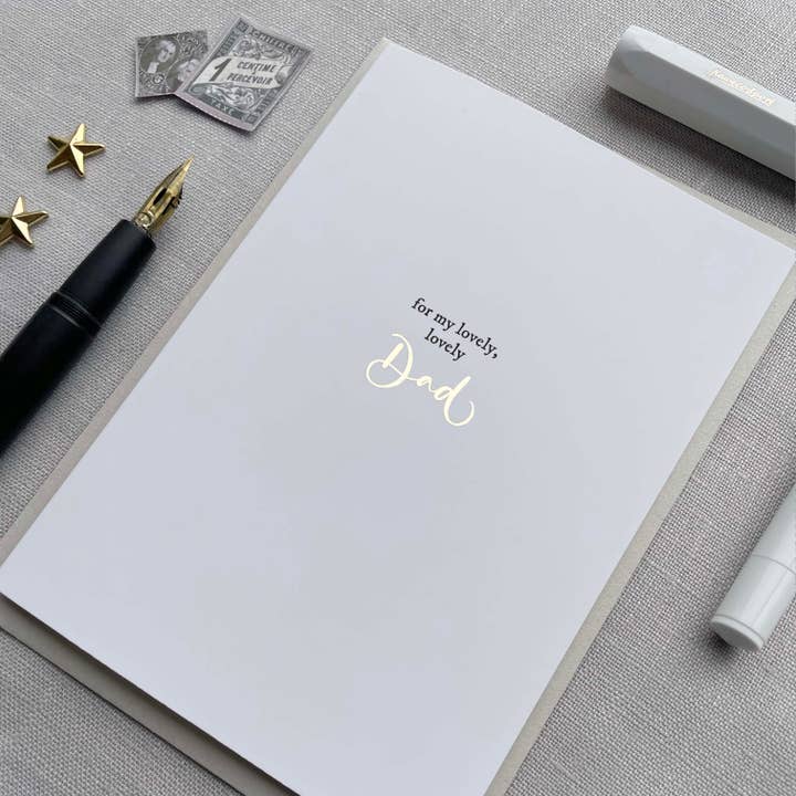 For My Lovely Dad for wholesale by Jen Roffe Lettering Studio