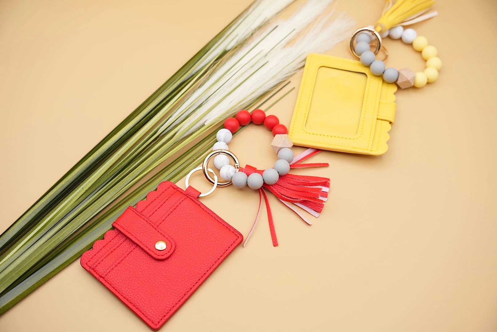 American Leather Goods - Wholesale Wallet - Women's - Leather Keychain Wallet With Wristlet Bangle Bracelet4