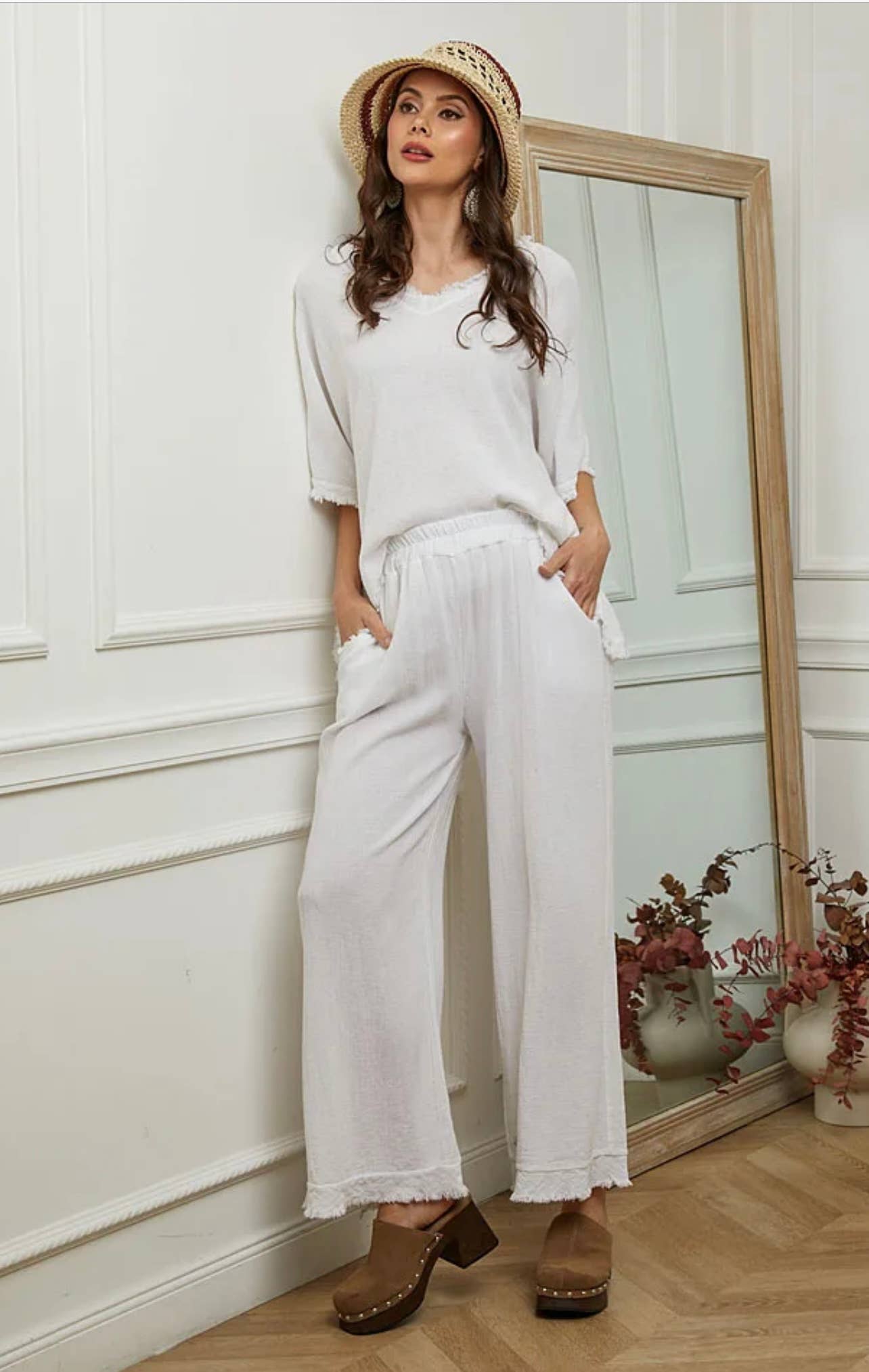 LÉA & LUC - Wholesale Blouse – Women’s - Plain blouse in 50% Linen and 50% Cotton REF. 982812