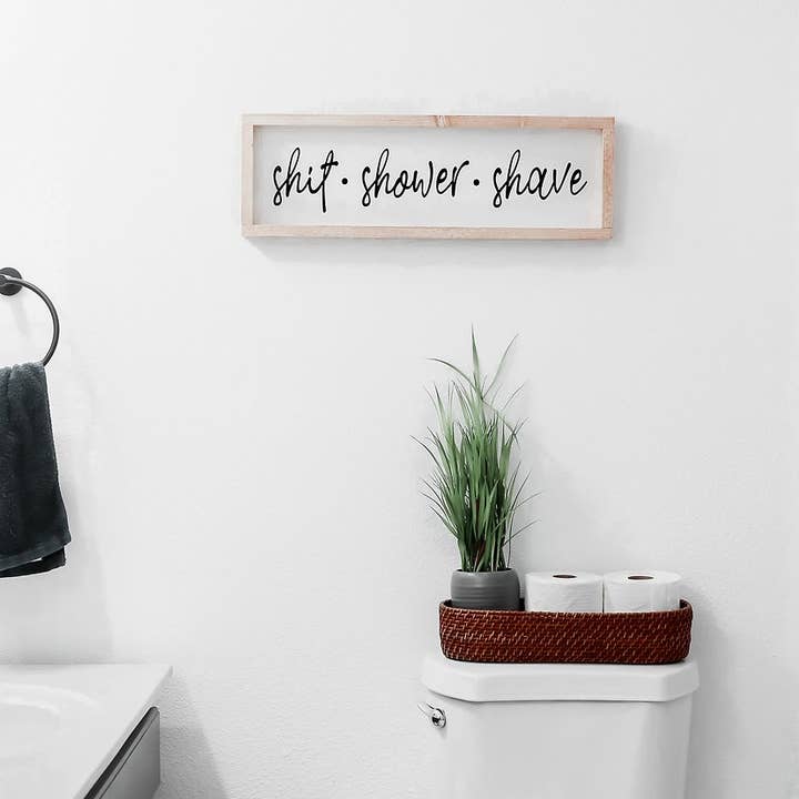 Placa de madeira de barbear Shit Shower por atacado de Emroseave