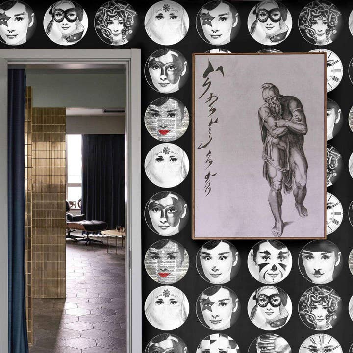 Carta da parati con volti vintage personalizzati for wholesale by Wallpapers4Beginners