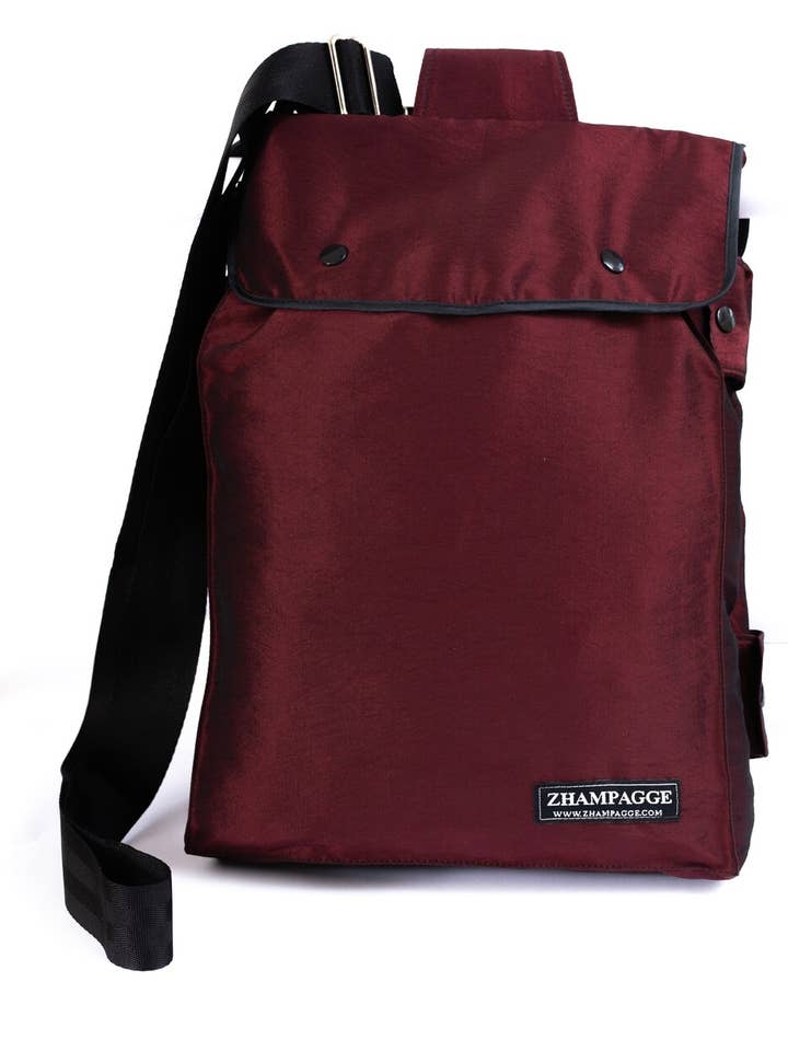 Sac à bandoulière unisexe Zhampagge - Rich Burgundy pour la vente par Zhampagge