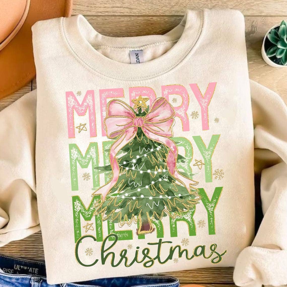 NVC Ecommerce LLC - Wholesale T-Shirt (Graphic) - Women's - Coquette Christmas Tree Shirt, Xmas Tree Sweatshirt2