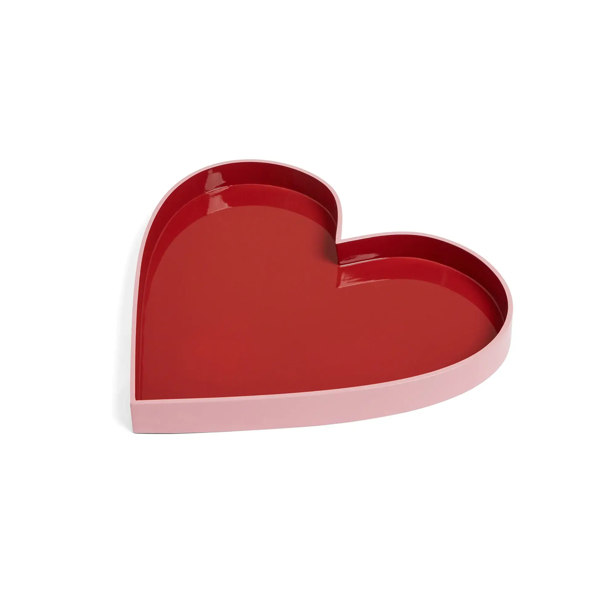 Host Home - Wholesale Decorative Tray - RED HEART LACQUER TRAY1