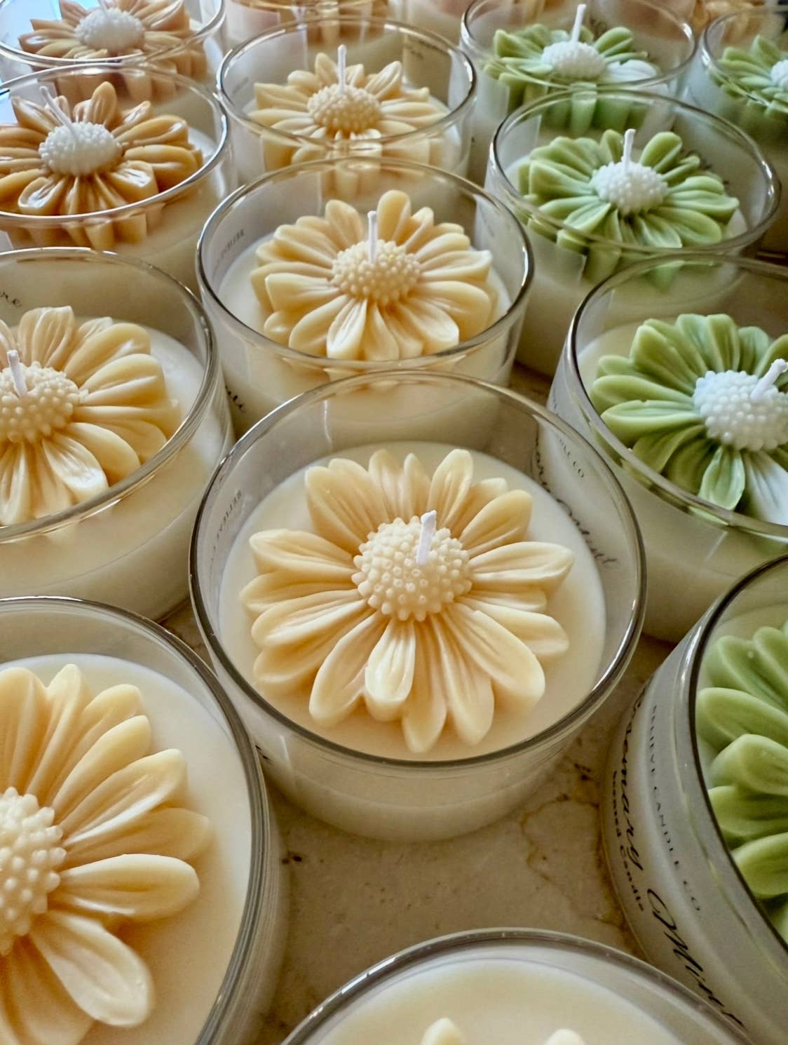 Believe Candle – Großhandel Kerze im Glas / gefüllte Kerze – Mini-Daisy-Kerzenglas10