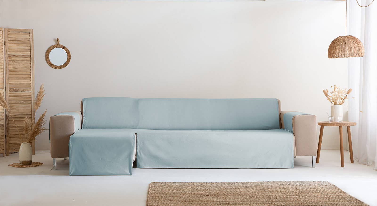 GAMUSI - Wholesale Chair/Sofa Slipcover - Smooth cotton plain sofa cover ALICANTE9