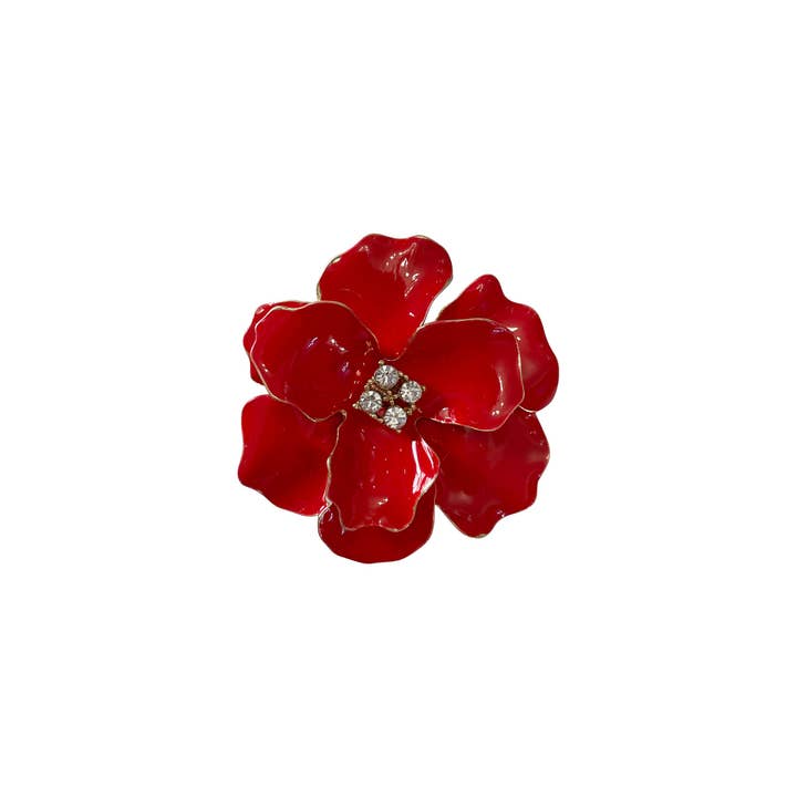 Poppy Magnetic Clasp Brooch for wholesale on Faire