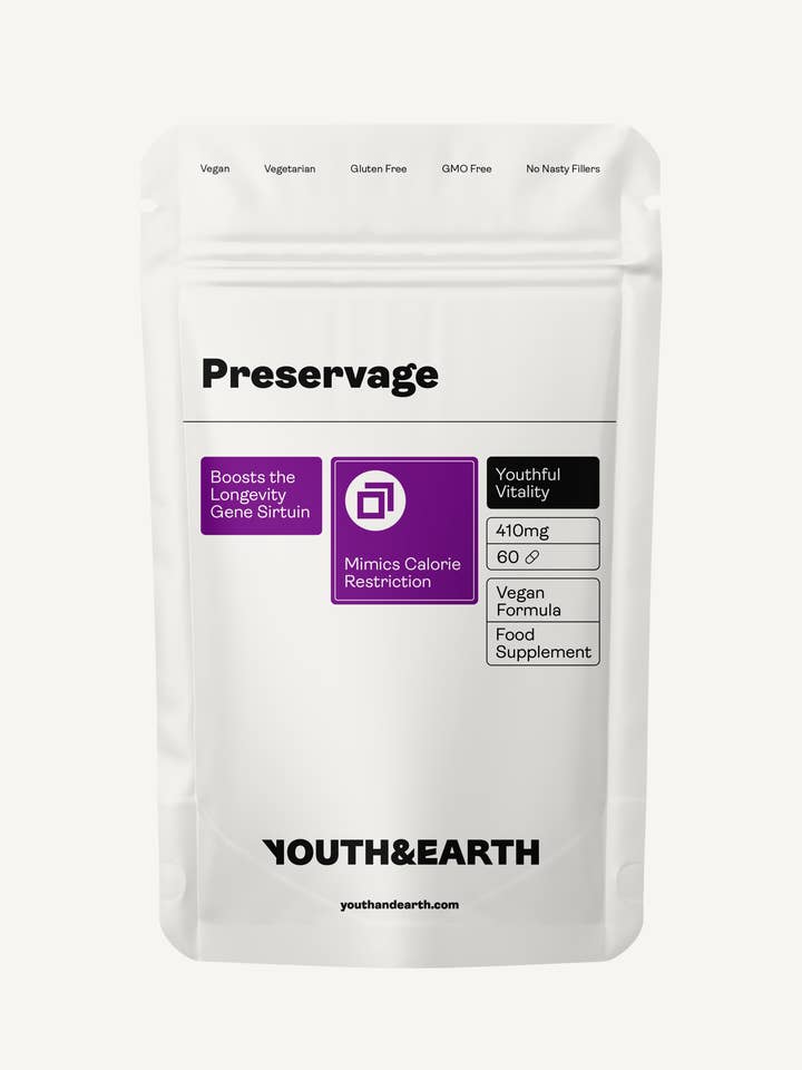 Preservage (Trans-Resveratrol, Curcumin, Quercetin, BioPerine) 410 mg 60 kapsler for engroshandel hos Youth & Earth