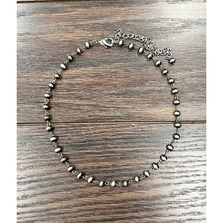 ISAC Trading Inc - Wholesale Beaded/Pearl Necklace - 735657, 16" Handmade Navajo Bead Interlocked Necklace