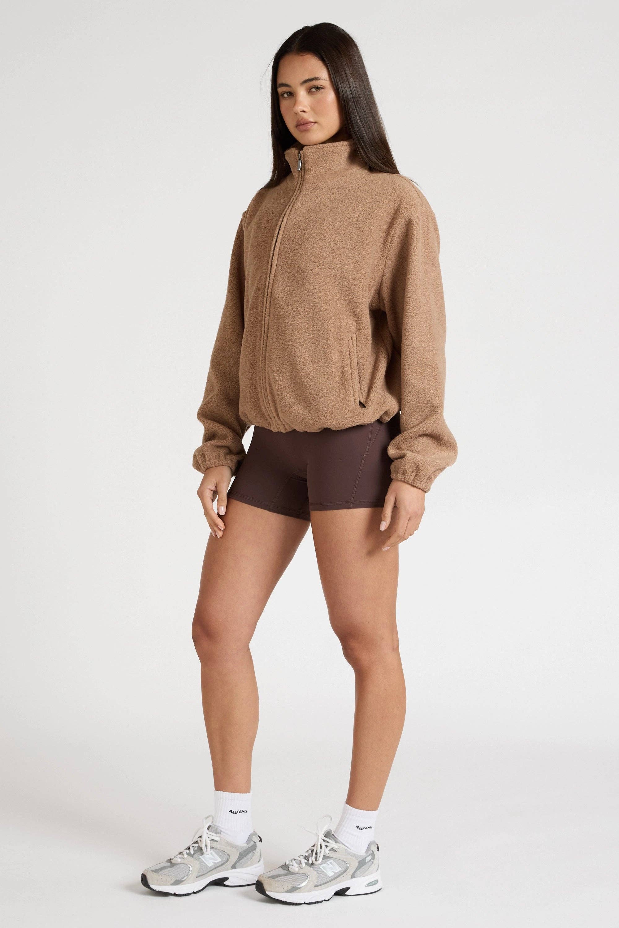Hazelnut Soft Fleece Zip Jacket for wholesale on Faire4
