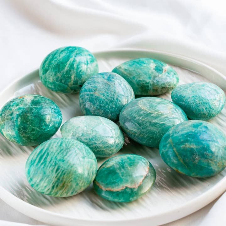 Moon Rituals – Pedra/cristal espiritual por atacado – Amazonite Palm Stone | Comunicação, Calma & Positividade2