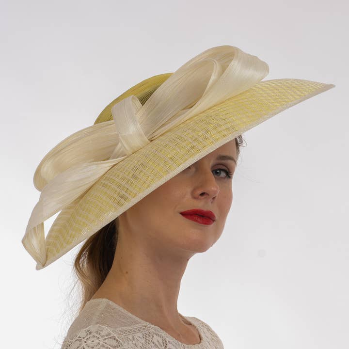 KaKyCo - Wholesale Hat Accessory - Women's - Dual Color Sinamay Base With Jinsin Buntal Bow | 1020858