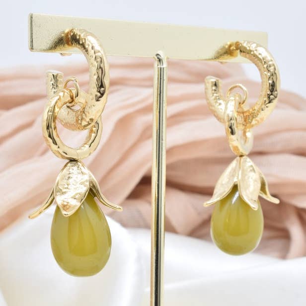 Stainless steel earrings - BO100409OR-VR for wholesale by Kapyco