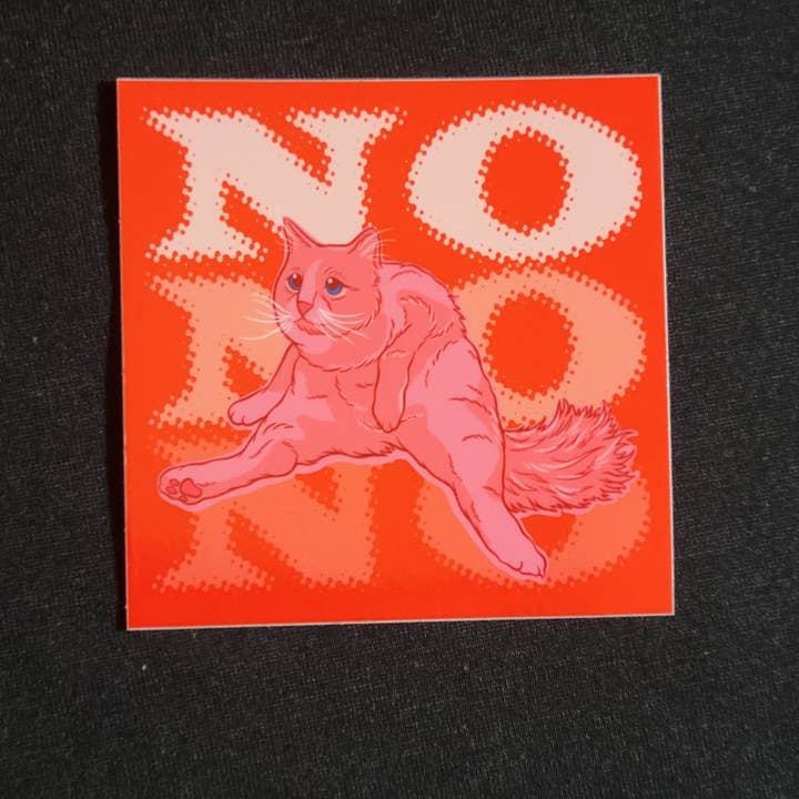 *Sticker: No-grab Nancy 3" High gloss vinyl for wholesale by Cat Champion
