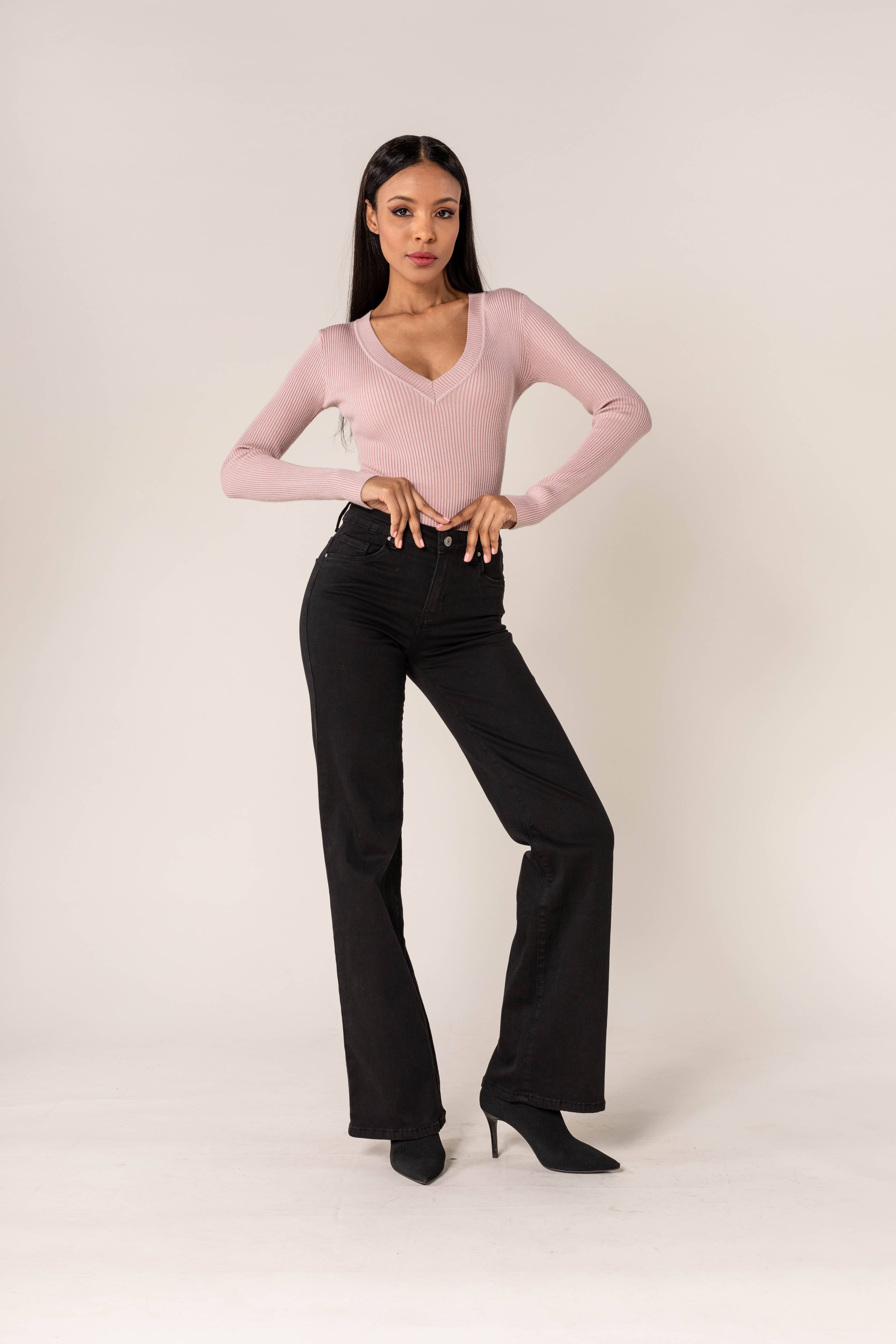 Nina Carter - Wholesale Jeans - Women's - TALL P211 high-waisted flare jeans6