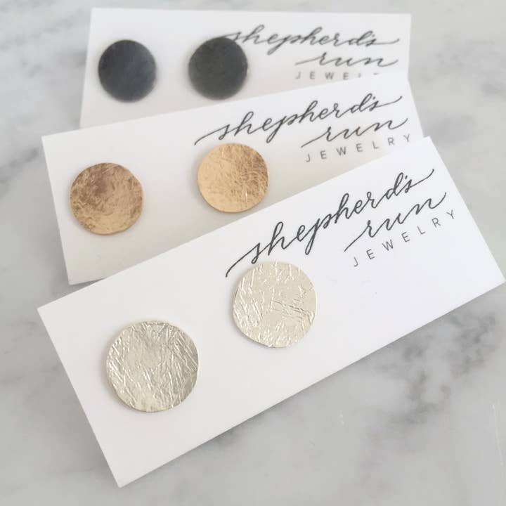 Thumbtack Stud Earrings for wholesale by Shepherd’s Run Jewelry