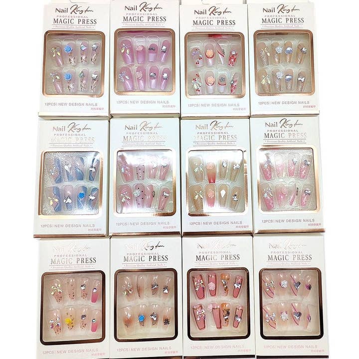 Diacly - Wholesale Press-On/Fake Nails - 12pk Artist Touch Mix Design Press on Nail Tips