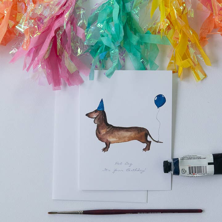 Finding Silver Pennies - Wholesale Birthday Card - Dachshund Birthday Card | Watercolor Dog Greeting Card4