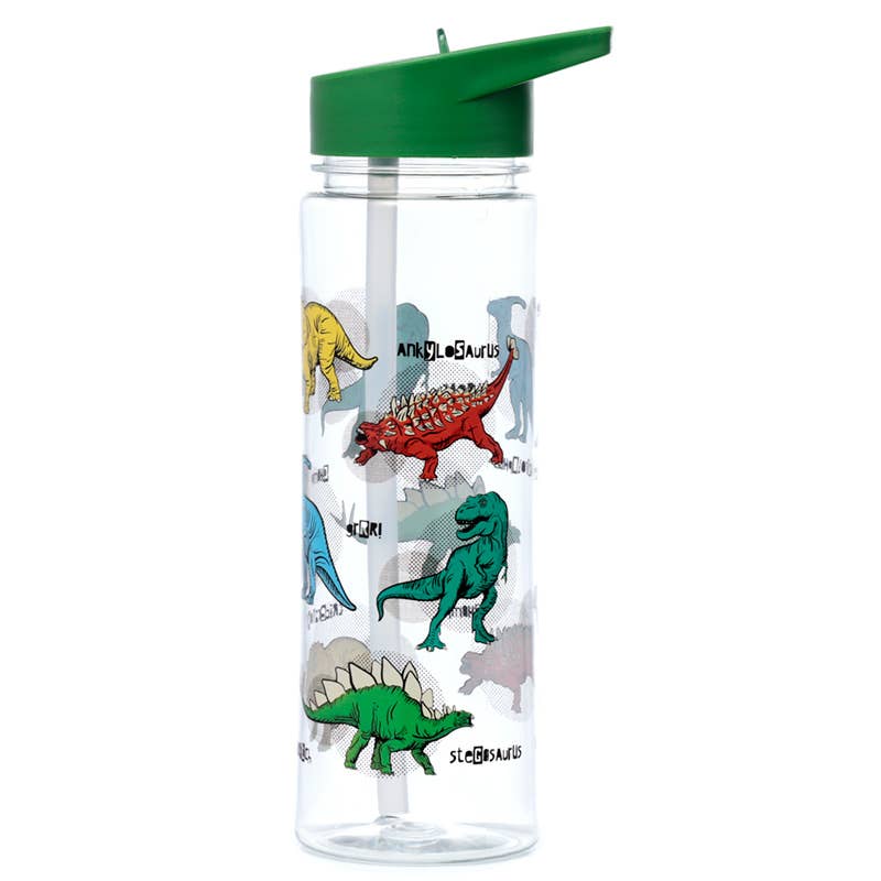 Puckator Ltd - Wholesale Water Bottle - Plastic 550ml Water Bottle with Flip Straw - Dinosauria4