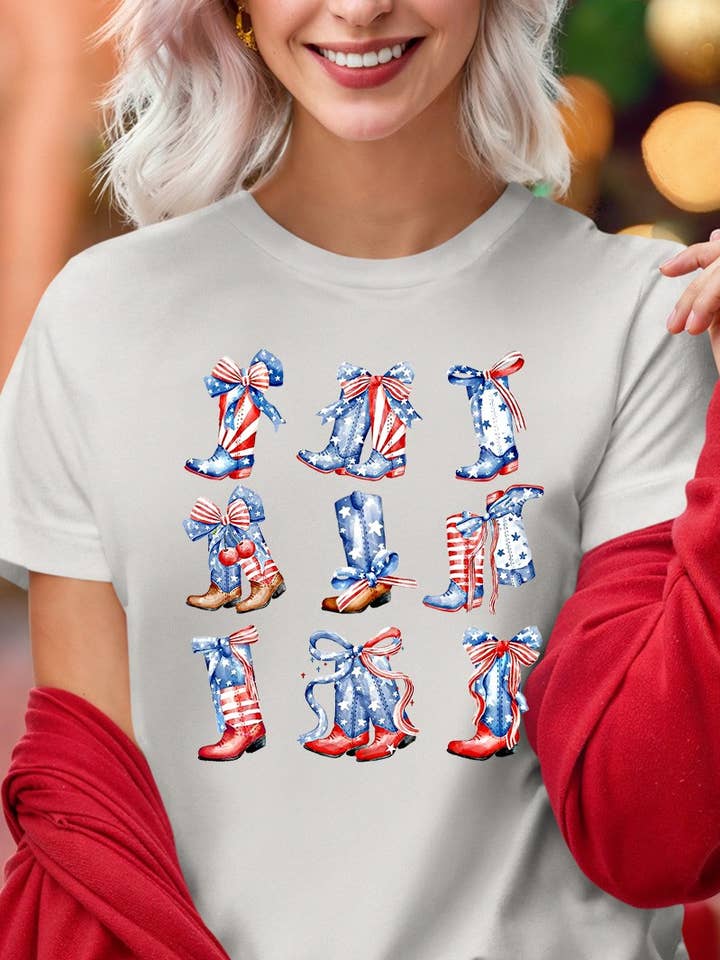 American Girl Boots Graphic Tee. for wholesale by DG WORLD