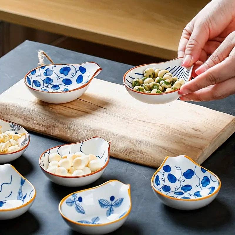 Kiyo Home - Wholesale Condiment/Dip Bowl - Coastal Dip Dishes 4-Piece Sets | Ceramic Soy Sauce Dish11