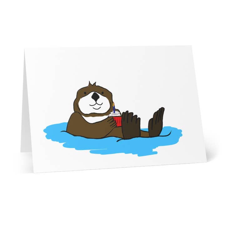 Tarjeta de feliz cumpleaños - Otter para venta al por mayor de tinted pearl DESIGNS