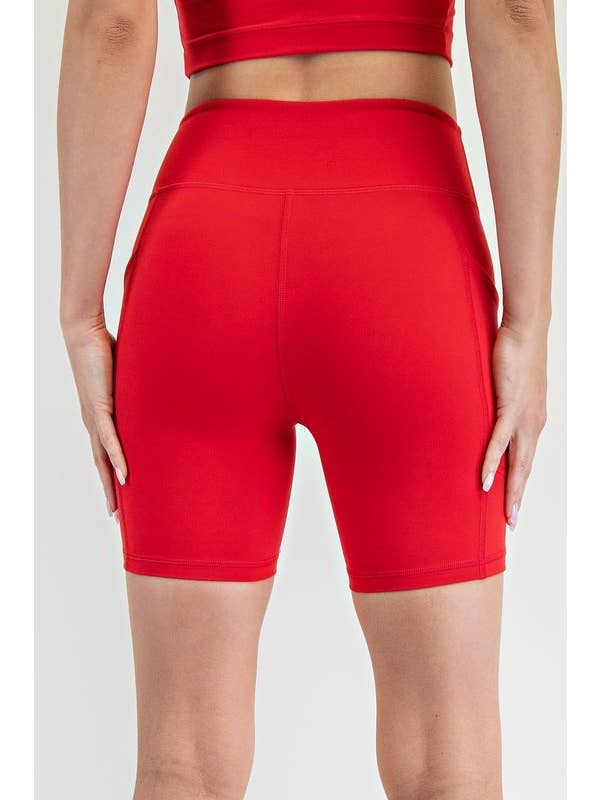 Sunday Morning - Wholesale Athletic Shorts - Women's - P406237-Butter Soft 6 Inch Biker Short with Pockets15