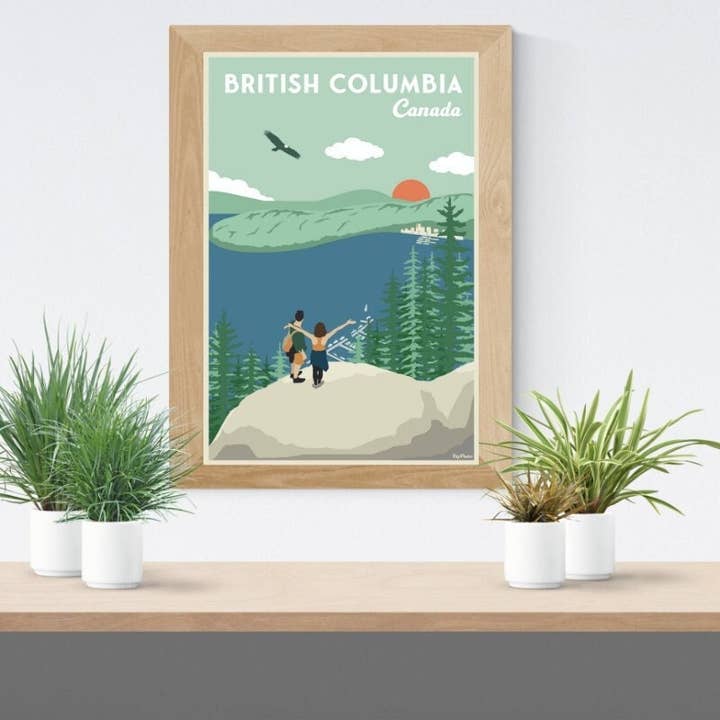 BRITISH COLUMBIA travel poster - Deep cove reedition for wholesale by TripPoster