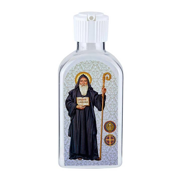 Christian Brands Catholic - Wholesale Water Bottle - Sacred Holy Water Bottle - St. Benedict