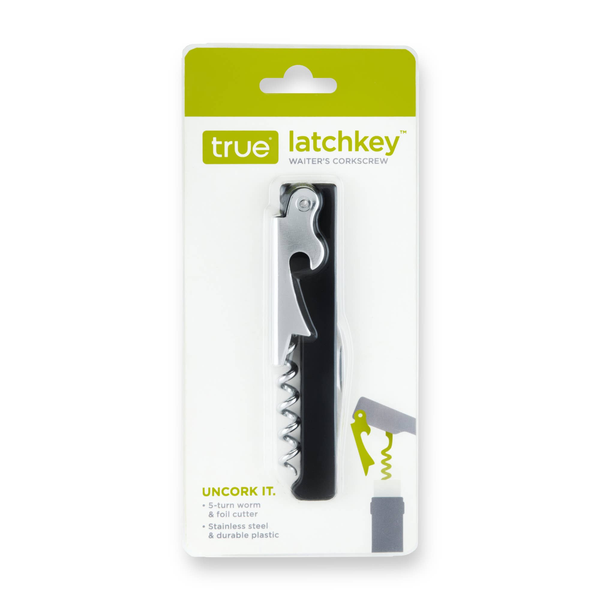 TRUE - Wholesale Bottle/Wine Opener - Latchkey Waiters Wine Bottle Corkscrew and Foil Cutter1