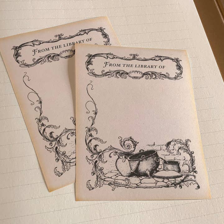 Caldeirão, Prateleiras Ex-Libris de Papel Gomado de Feiticeiro por atacado de Ebon et Noir LLC