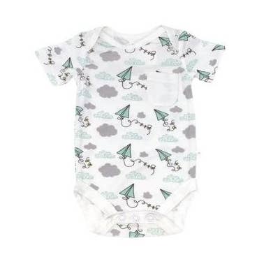 SHORT SLEEVE BODYSUIT IN FLY HIGH for wholesale by Solco baby