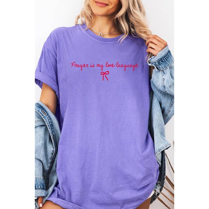 Prayer Is My Love Language Graphic Plus Garment Dyed Tee and other Purchase Wholesale cotton tape. Free Returns & Net 60 Terms on Faire trending on Faire.