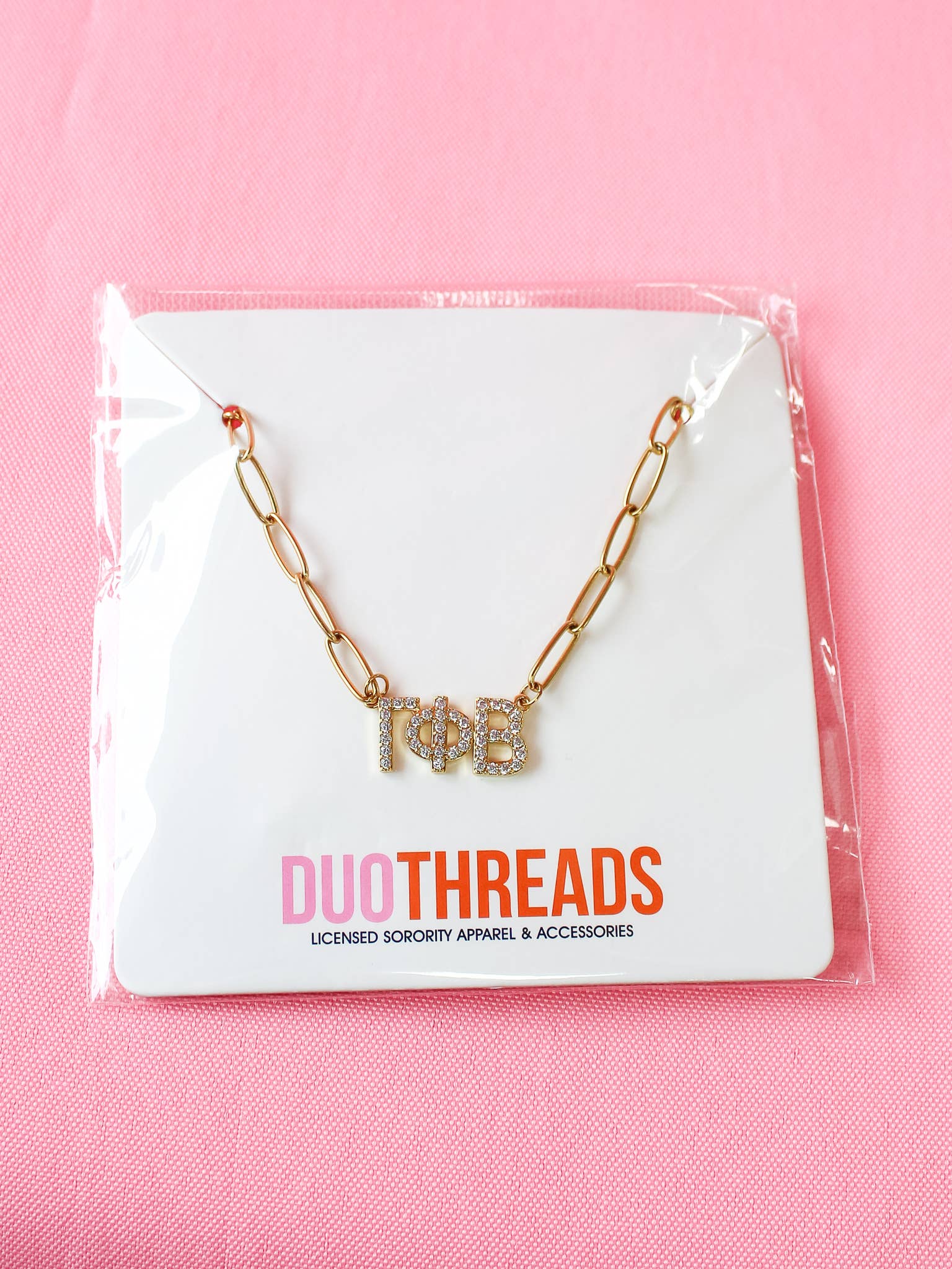 Duo Threads - Wholesale Pendant/Charm Necklace - Rhinestone Sorority Necklace14