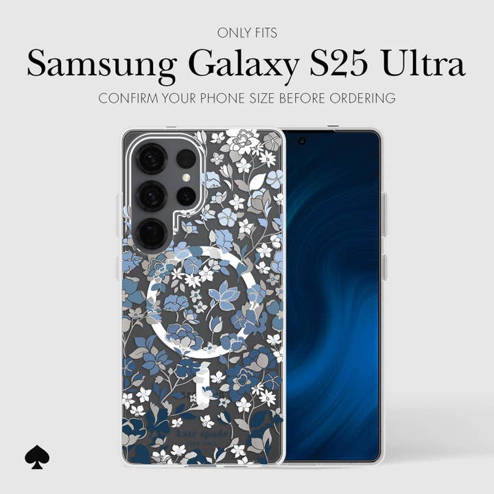 Case-Mate - Wholesale Phone Case - Women's - kate spade new york Samsung Galaxy S25 Ultra Flowerbed Blue