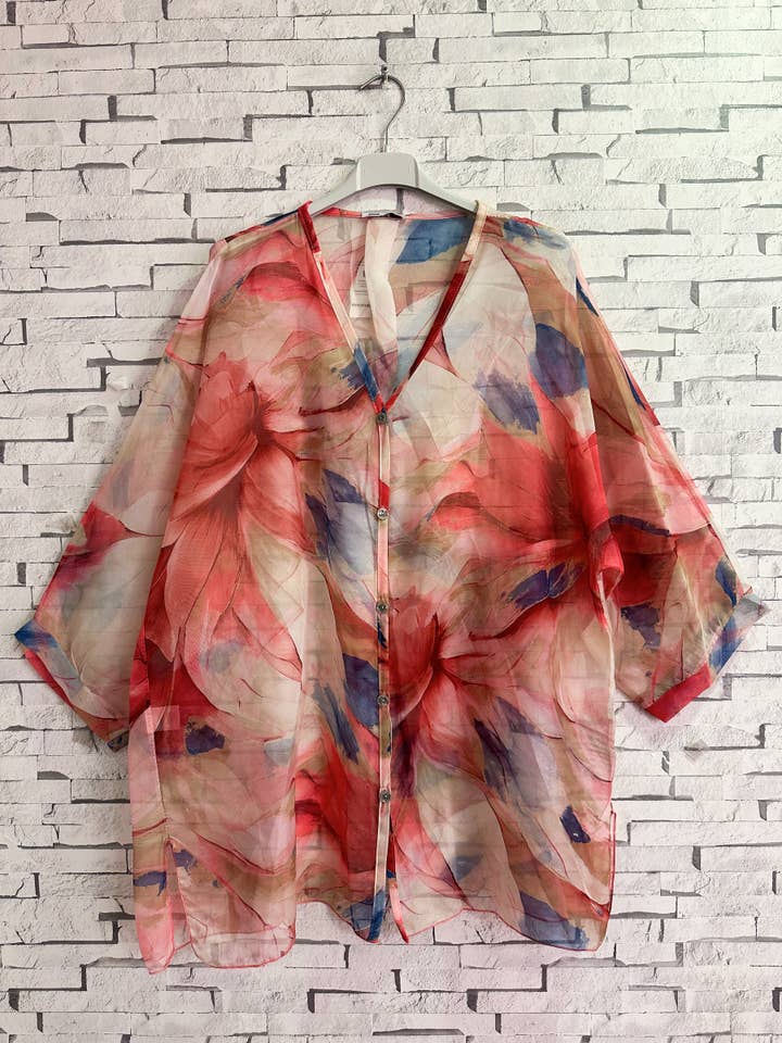 ZAFA PARIS - Wholesale Button Down Shirt - Women's - 28F23H45-Button-up blouse with print4