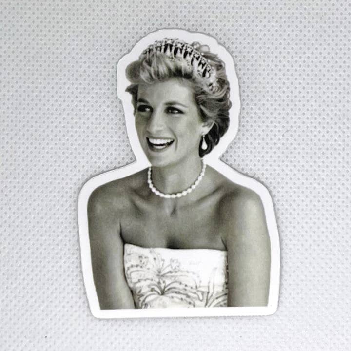 Literary by Ava - Wholesale Sticker - Princess Diana Kiss-Cut Sticker in Glitter or Glossy0
