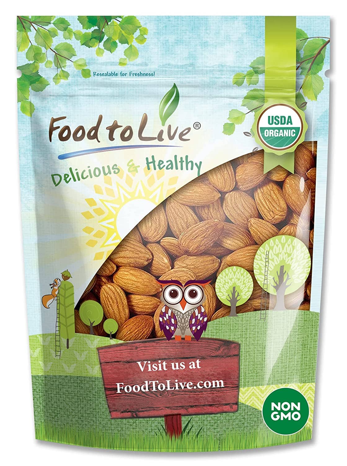 Food To Live - Wholesale Nuts - Organic Almonds – Non-GMO, Whole, No Shell, Kosher, Raw3