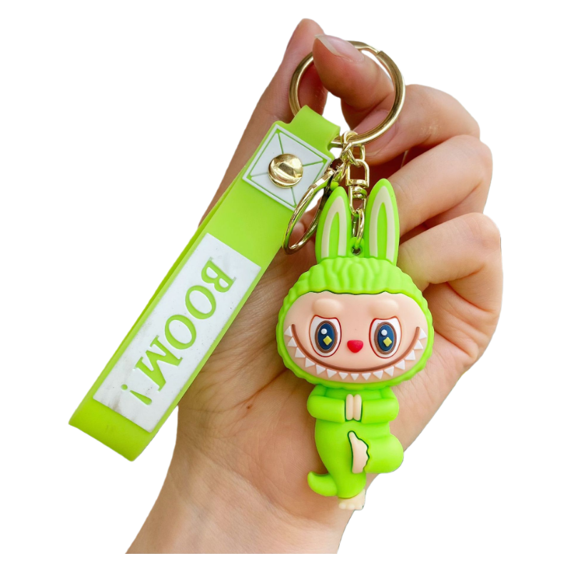 Auraquise - Vente Porte-clés – enfant - Porte-clés en silicone Monster Cozy Yoga Charm mignon dessin animé2